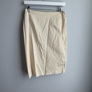 Weill Cream Pencil Skirt